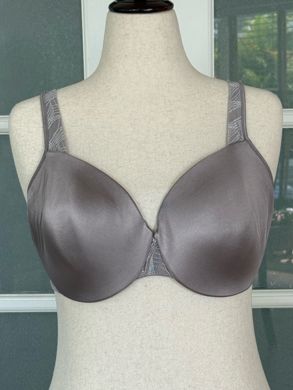 Bali 38DD Underwire Bra Gray Taupe Smooth Full Coverage T-Shirt Bra